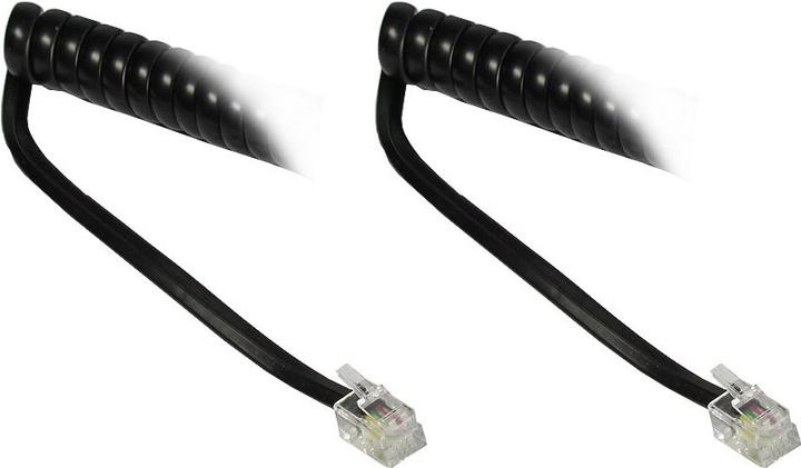 Produktbild Good Connections Telefonhörerkabel (Spiralkabel), schwarz, 4m, ®