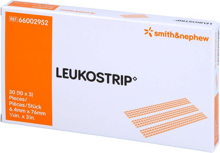 Produktbild Smith & nephew LEUKOSTRIP Wundnahtstreifen 6,4 cm x 7,6 cm steril, 30 St. Pflaster (30 x)