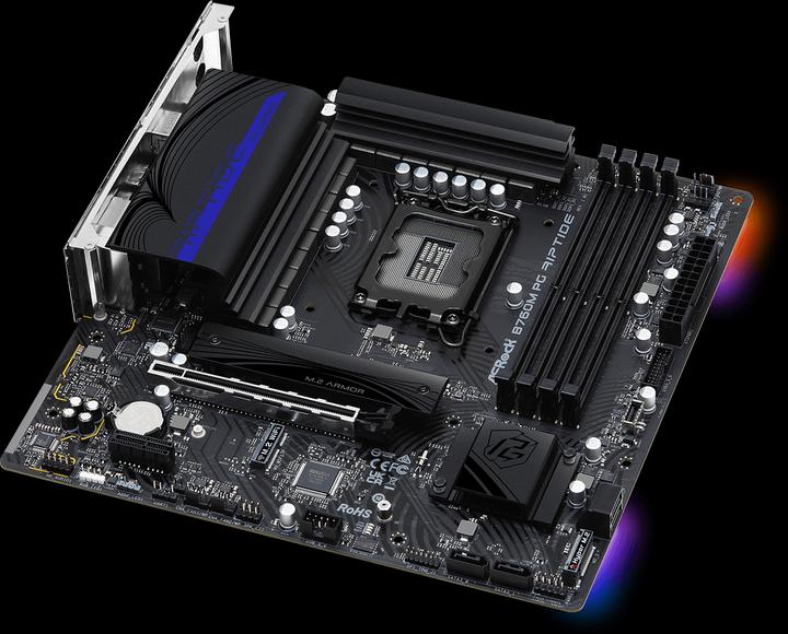 Image du produit AsRock B760M Phantom Gaming Riptide (LGA 1700, Intel B760, mATX)