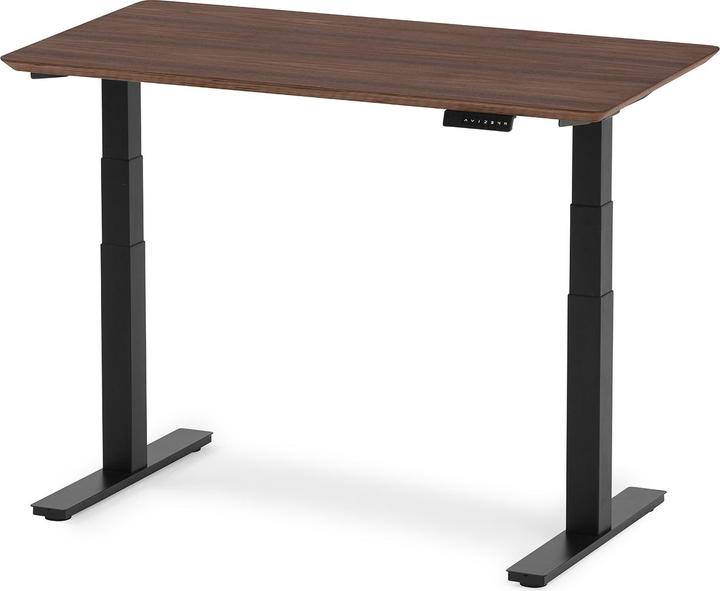 Produktbild Oakywood Standing Desk Holztisch mit Höhenverstellung - aus Furnier - Walnussfurnier / 160x80 / Schwarz - Oak (160 x 80 cm)