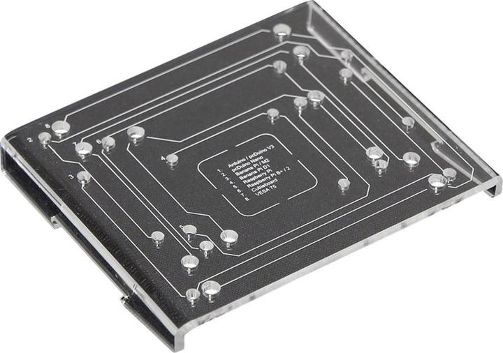 Actual product image Raspberry Pi Pi® Bracket Acrylic RB-DIN RAIL Arduino, Banana Pi, Cubieboard,, A, B, B+, pcDuino