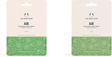 Actual product image Body Shop Aloe Vera Soothing Sheet Mask Calming For Sensitive Skin Vegan 0.6 Fl Oz (18 ml)