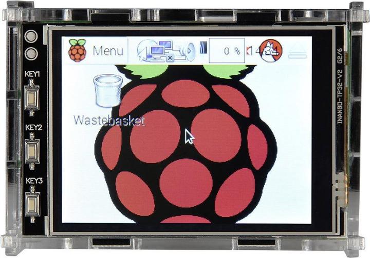 Actual product image Raspberry Pi Pi® Housing Acrylic glass clear 3.2TC B+, 2 B, 3 B
