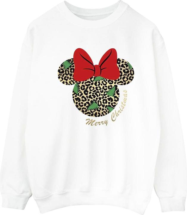 Disney Minnie Mouse Leopard Christmas Sweatshirt (S)
