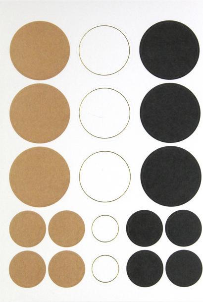 Actual product image Artoz Sticker foils dots b/w/k