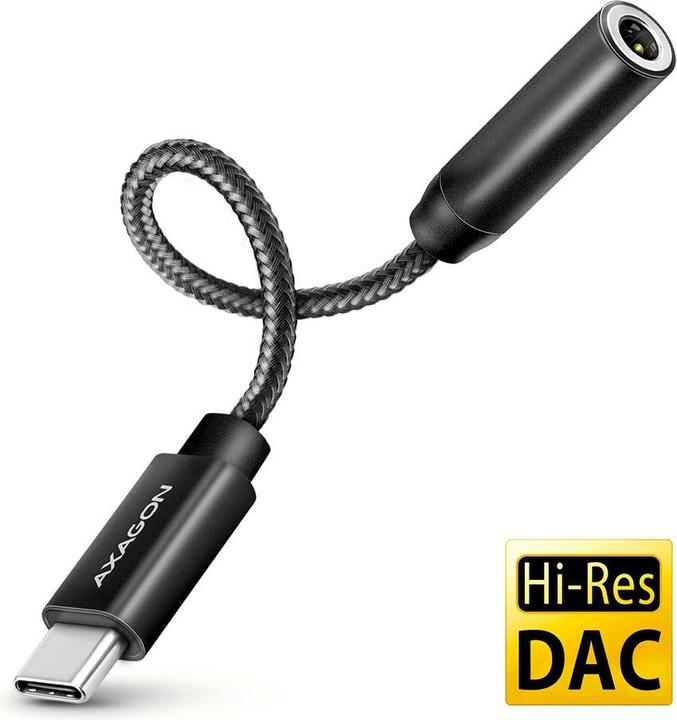 Axagon ADA-HC USB-C Hi-Res Audio adapter - 3.5 mm jack, 32 bit, 384 kHz (USB-C)