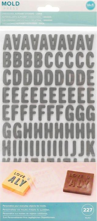 Actual product image We R Memory Keepers 3D sticker alphabet large, Mold Press