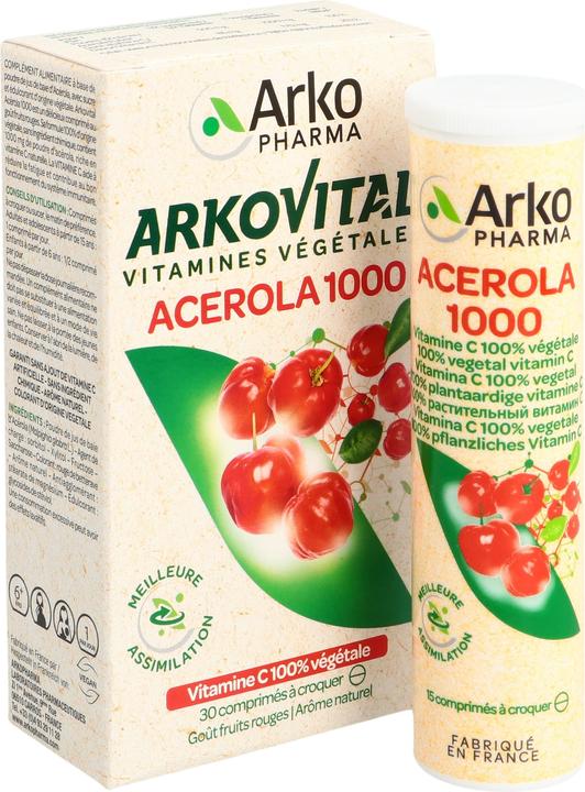 Image du produit Arkopharma Arkovital Acerola Kautabletten 1000mg (30 pièce(s), Cachets, 96 g)