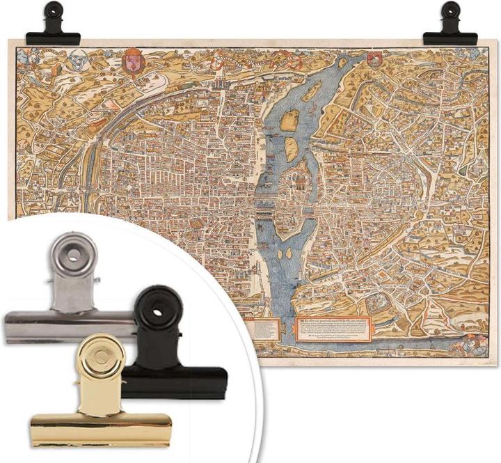 Produktbild Trenddeko Historische Karte von Paris (45 x 30 cm)