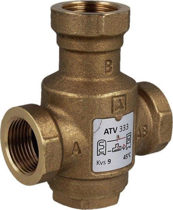 Afriso ATV 333 temperature valve, DN25, Rp1 ", kvs 9, 45 ° C