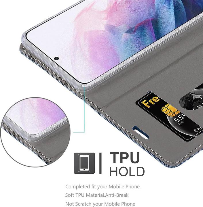 Actual product image Cadorabo Book Jeans Optics Cover (Samsung Galaxy S21+)