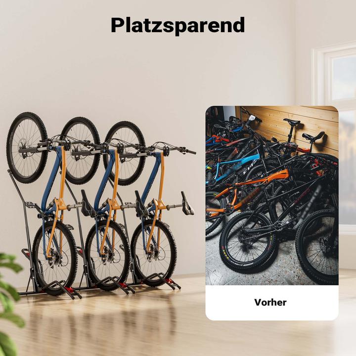 Image du produit Wiltec Supports à vélos verticaux 51x11x120cm Supports à vélos universels autoportants