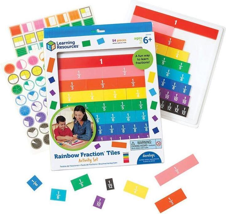 Produktbild Learning Resources Kafelki do matematyki Ułamki LER 0615 (tęcza)