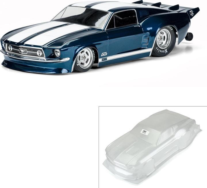 Immagine prodotto Proline Carrozzeria Ford Mustang 1967 Drag non verniciata, 1:10