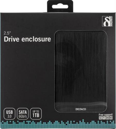 Actual product image Deltaco MAP-GD28U3 - HDD Enclosure - 2.5 Inch - Serial ATA III - USB Connectivity - Weak (2.5")