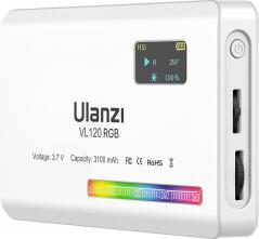 Actual product image Ulanzi VL120 LED-Lampe – RGB, WB (2500 K – 9000 K), weiss