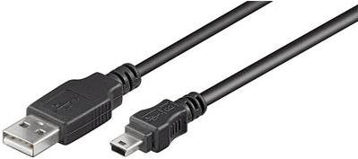 Actual product image Goobay USB 2.0 Hi-Speed Cable 1 m, Black, 1 m (1 m, USB 2.0)
