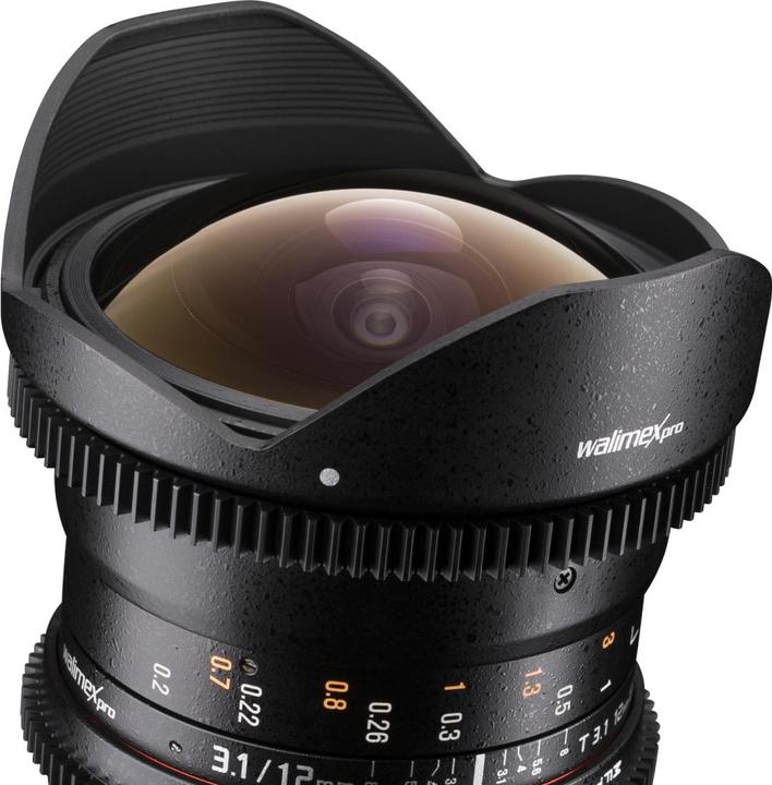 Actual product image Walimex 12/3.1 Fisheye Video DSLR Nikon F (Nikon F, APS-C / DX, full size)