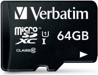 Verbatim Premium Flash Memory Card (64 GB, microSDXC, U1, UHS-I)