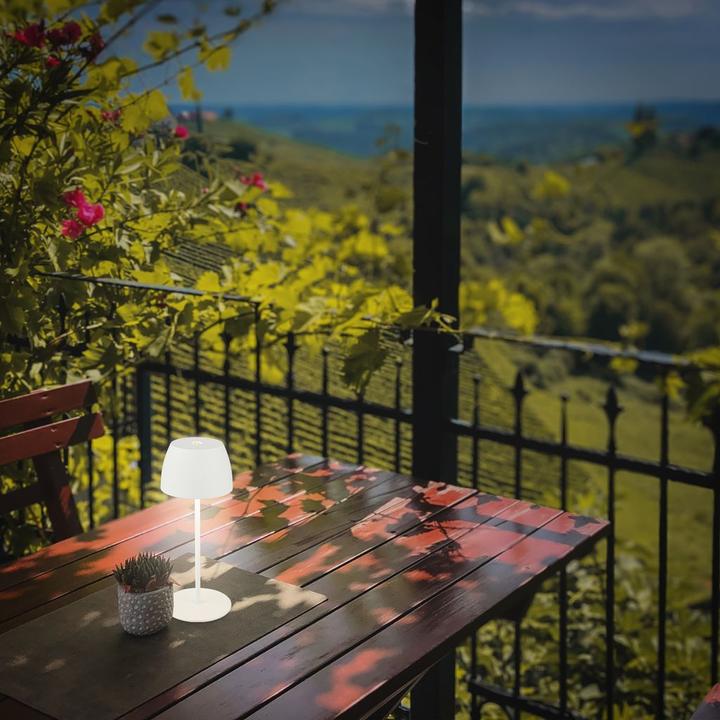 Immagine prodotto B.K.Licht Lampada da tavolo a LED ricaricabile - Mini Touch, bianco