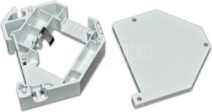 Wirewin Hutschienenhalterung für einen Keystone Jack, Kunststoff Keystone System (Keystone Modulhalter)