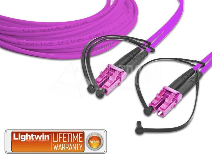 Actual product image Lightwin High Quality Duplex FO Patch Cable, MM OM4, LC (1.50 m)