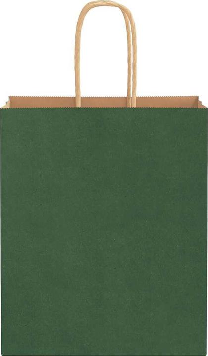 Actual product image VidaXL Kraft paper bags 250 pcs. with handle green 18x8x22 cm paper bag (Gift bag, 250 x)