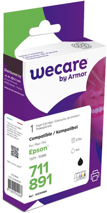 Wecare Tinta new built schwarz T071140WE zu Epson Stylus DX4000 9ml (FC)