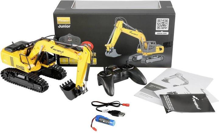 Immagine prodotto Amewi Escavatore cingolato G041E 1:24 RTR (RTR pronto all'uso)