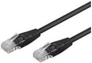 Produktbild Goobay CAT 6 Patchkabel, U/UTP, Schwarz, 1 m (U/UTP, CAT6, 1 m)