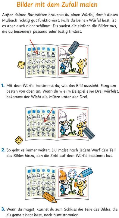 Produktbild Mein lustiges grosses Malspielbuch: Würfeln & Malen (ab 7 Jahren)