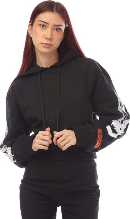 Immagine prodotto Heron Preston Felpa Corta con Cappuccio Teschio Fiammeggiante Donna (36 D)