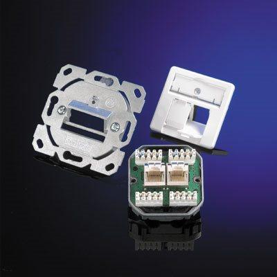 Immagine prodotto Telegärtner Scatola di giunzione AMJ45 8/8 K Up/50 Cat.6A bianco perlato RAL 1013, 2xRJ45