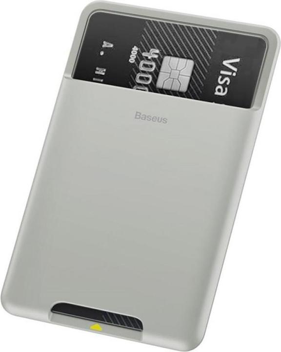 Actual product image Baseus back stick silicone card bag French grey (Universal)