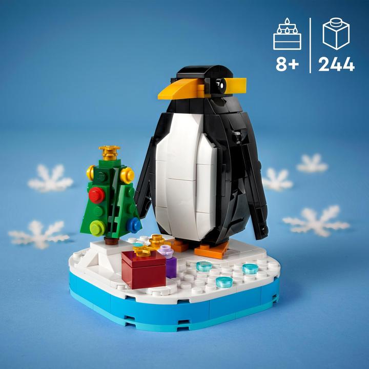 Actual product image LEGO Christmas penguin (40498, LEGO Icons, LEGO Rare Sets)