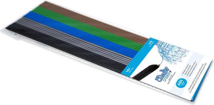 3Doodler AB-MIXNEW1 3D Printing Material ABS (ABS, 3 mm, 2 g, Blue, Black, Brown, Green, Silver)