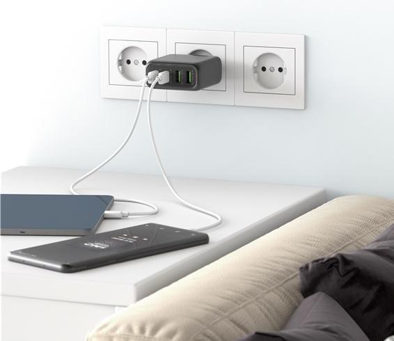 Actual product image Goobay USB multiport fast charger with GaN technology (65 W)