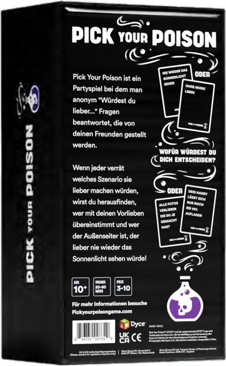 Produktbild Dyce Games Pick your poisen Family Edition - Das "Was würdest Du lieber tun?" Partyspiel (Deutsch)