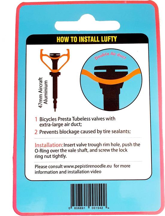 Produktbild Pepis Tire Noodle Ventil Lufty2 Ultralight, 47mm