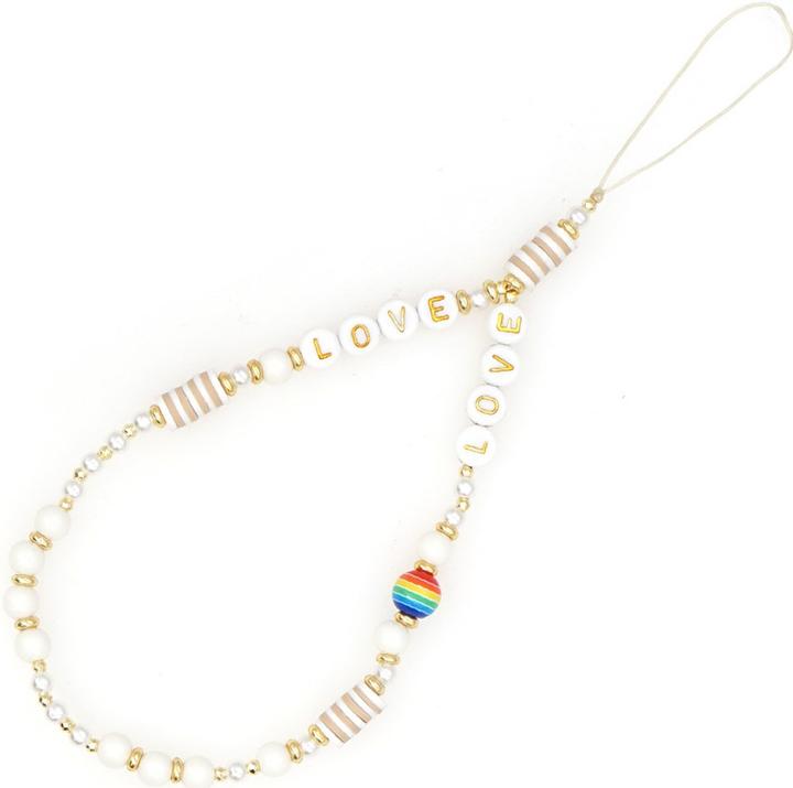 Actual product image PhoneLook Universal smartphone bracelet jewellery charms N°16 Love White