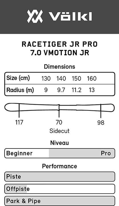 Produktbild Völkl Racetiger Pro Kinder Ski Set 20/21 (140 cm, Mit Bindung)
