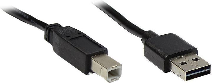Produktbild Good Connections USB 2.0 Anschlusskabel 2m A-B Stecker schwarz (2 m, USB 2.0)