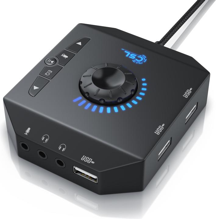 Actual product image CSL external USB sound card (USB 2.0)