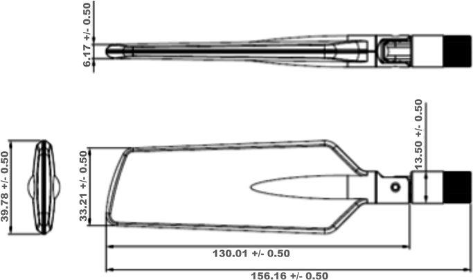 Actual product image Delock LTE/HSPA/GSM antenna, SMA connector, black (5G, GSM)