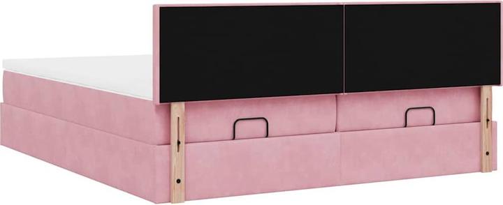 Immagine prodotto VidaXL Letto ottomano con materassi rosa 200x200 cm in velluto (200 x 200 cm)
