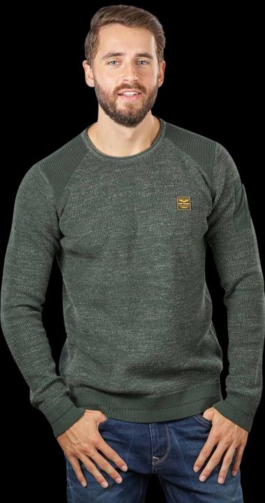 Pme Legend Round Neck Pullover Cotton Rib Knit Urban Chic