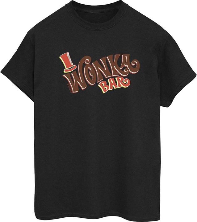 Actual product image Willy Wonka & the Chocolate Factory Womens/Ladies Bar Logo Cotton Boyfriend T-Shirt (M)