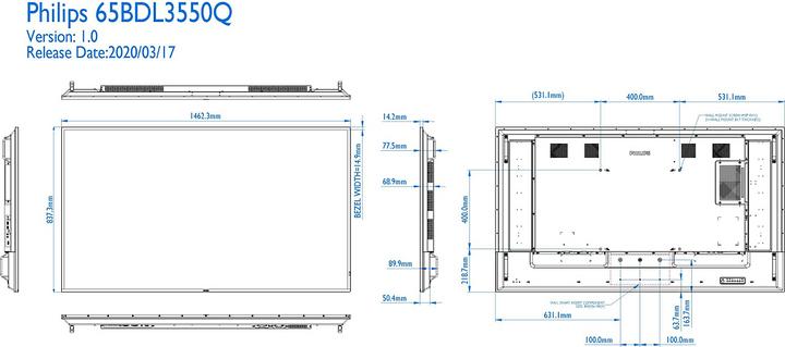 Produktbild Philips Q-Line 65BDL3550Q (3840 x 2160 Pixel, 64.50")