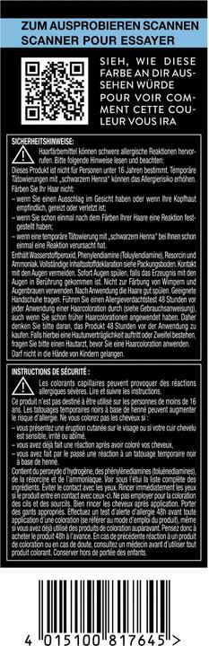 Nährwerte und Zutaten Syoss Coloration (7 5 Mittelaschblond)
