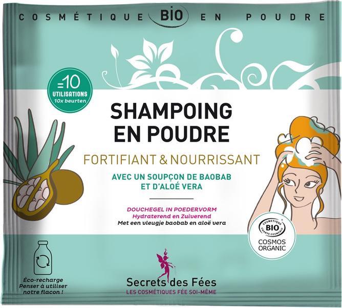 Image du produit Secrets des Fées Poudre de shampooing BIO fortifiante & nourrissante Baobab & Aloe Vera - 30g - (Shampoing liquide)